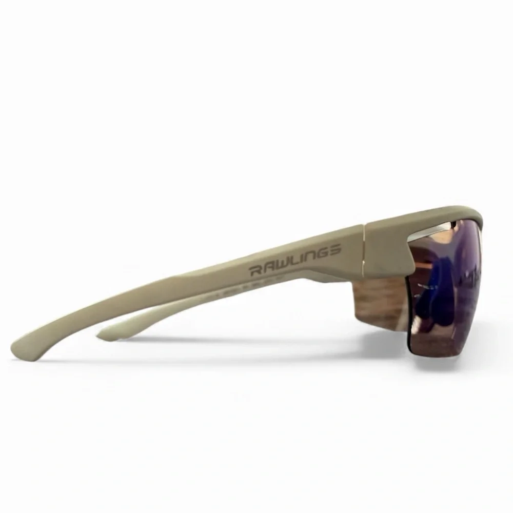 Rawlings Youth Baseball Sunglasses - White Frame with Blue Lenses